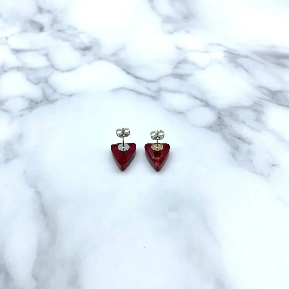 Blood Red Ouija Planchette Earrings